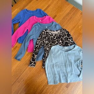 Baby Gap set of 5 long sleeve girls tees